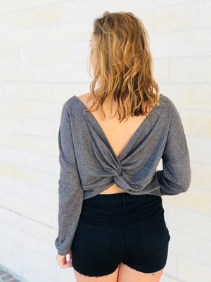 Knotted Waffle Knit Top