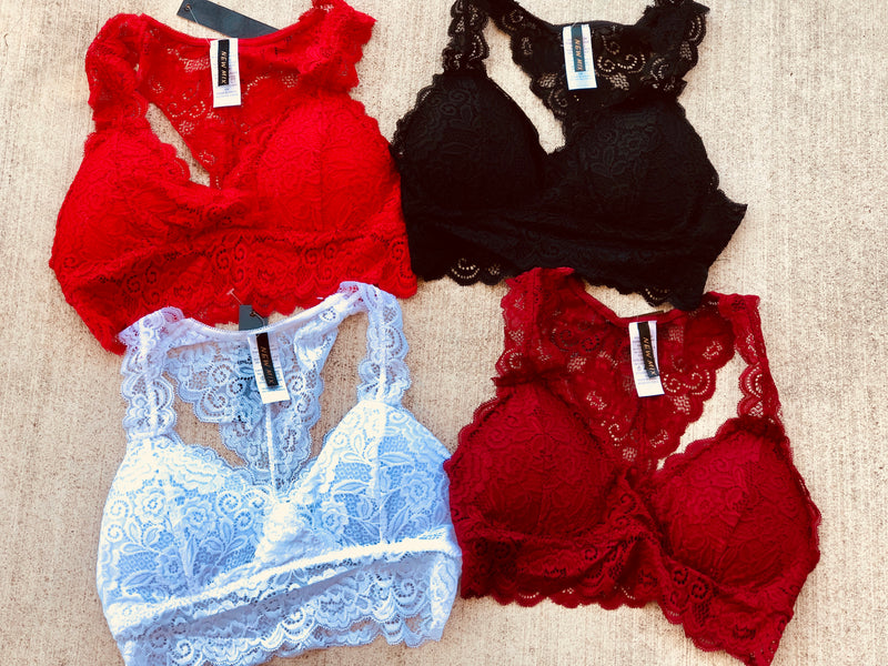 Padded Lace Bralettes