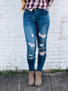 Evelyn High-Waisted Ripped Skinny Jeans
