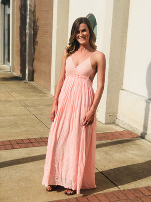 blush crochet dress Pretty Blush Dress - Crochet Dress - Shift Dress