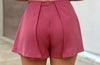 Mauve Front Tie Layered Shorts