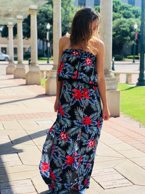 Tropical Paradise Floral Maxi Dress