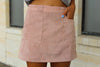 Corduroy Pocket Skirt - Mauve