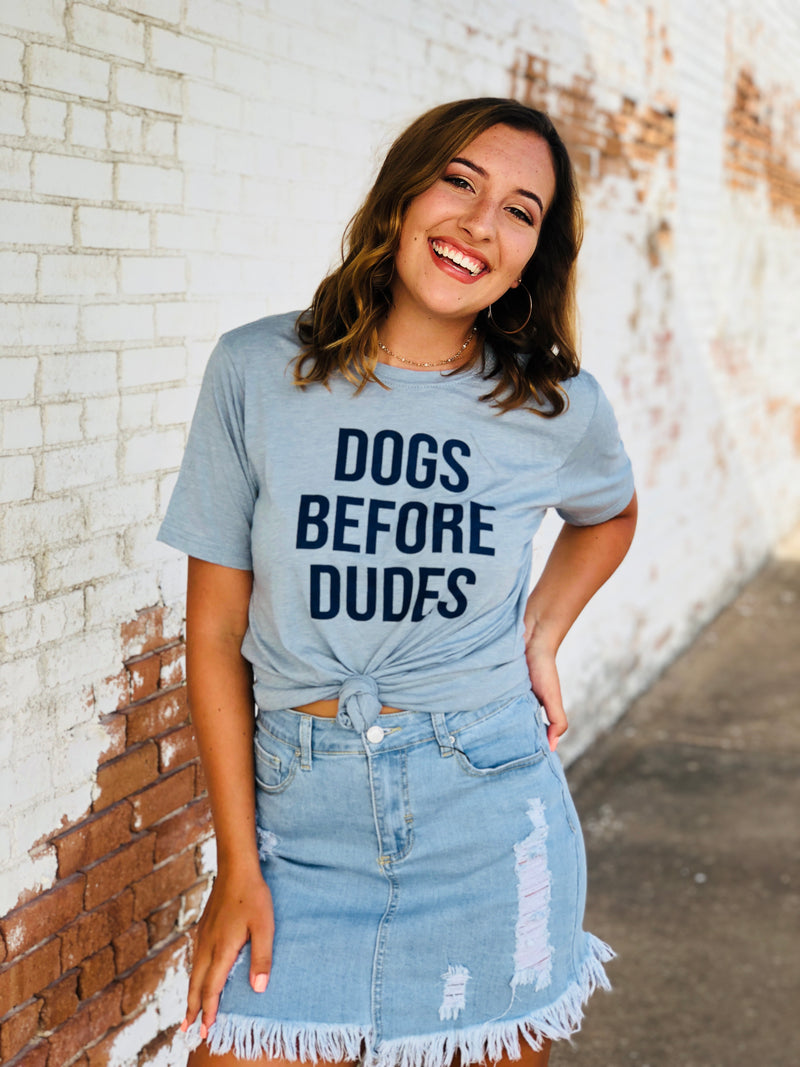 Dogs Before Dudes Graphic Top