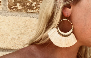 The Remi Earrings - Natural Ivory